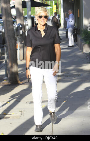 Ellen DeGeneres vu dehors et à propos de Los Angeles, Californie - 09.08.12 Avec : Ellen DeGeneres Où : United States Quand : 09 août 2012 Banque D'Images