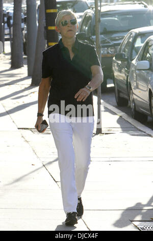 Ellen DeGeneres vu dehors et à propos de Los Angeles, Californie - 09.08.12 Banque D'Images