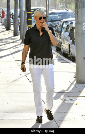 Ellen DeGeneres vu dehors et à propos de Los Angeles, Californie - 09.08.12 Banque D'Images