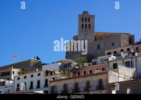 Catedral de Nuestra Señora de las Nieves, Dalt Vila (vieille ville), la ville d'ibiza, Ibiza, ESPAGNE Banque D'Images