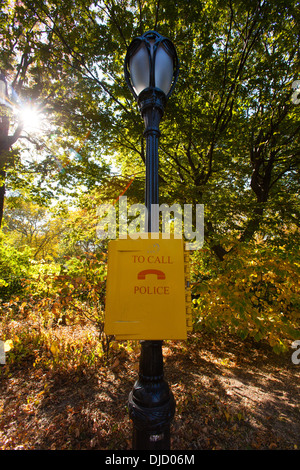 Appel de la police fort, Central Park, New York City, États-Unis d'Amérique. Banque D'Images