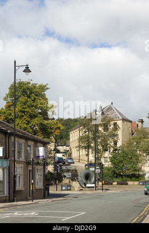 Boutiques et commerces sur Bolton, Lancashire Ramsbotton Road, à la place du marché vers le nord. Banque D'Images