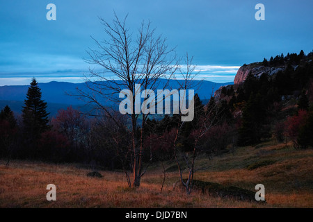 Coucher du soleil dans le Vercors, Grenoble, France Banque D'Images