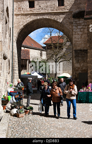 L'intérieur du marché le château de Burghausen, Allemagne Banque D'Images