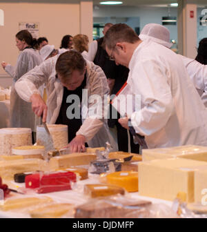 NEC, Birmingham, UK. 27 novembre 2013. Fromages du monde entier sont jugés au World Cheese Awards à la bonne nourriture Show Live à Birmingham, Royaume-Uni. Credit : Kelly Rann/Alamy Live News Banque D'Images