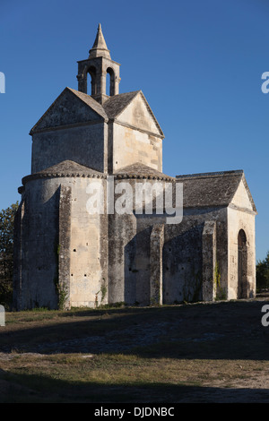 La Chapelle de Ste-Croix à l'abbaye de Montmajour, près de Arles Banque D'Images