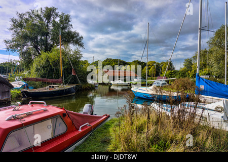 Paroisse hickling moorings, Norfolk Broads Banque D'Images