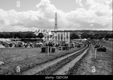 Glastonbury Festival 2004, digne ferme, Pilton, Somerset, Angleterre, Royaume-Uni. Banque D'Images