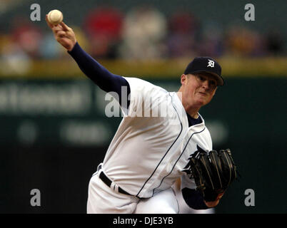 Apr 13, 2004 ; Detroit, MI, USA ; : Tigers BASEBALL lanceur partant JEREMY BONDERMAN est vu dans la huitième manche à Comerica Park à Detroit. Les Blue Jays a battu les Tigres 7-5. Banque D'Images