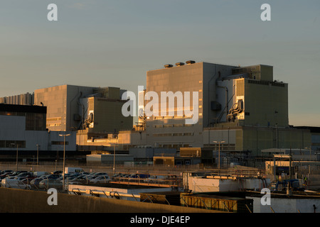 Centrale nucléaire de Dungeness nuit Banque D'Images