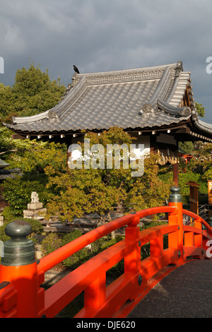 Kyoto Japon shinsen-en pont de jardin Banque D'Images