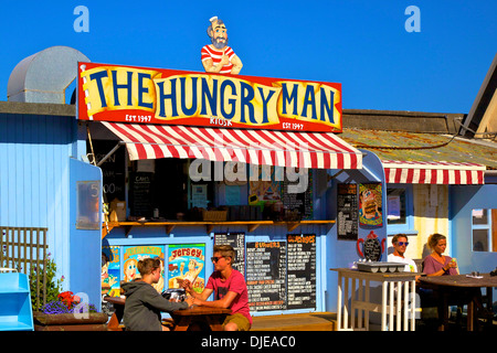 Homme affamé Cafe, Rozel Bay, Jersey, Channel Islands Banque D'Images