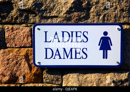 La signalisation bilingue, Jersey, Channel Islands Banque D'Images