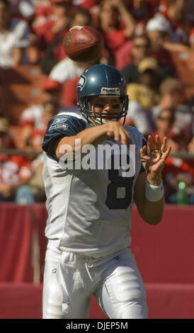 2007 - San Francisco, Californie, États-Unis - San Francisco 49ers Seattle Seahawks vs à Monster Park Dimanche, 30 Septembre, 2007.Seattle Seahawks Quarterback Matt Hasselbeck # 8 (Crédit : © Al Golub/ZUMApress.com) Banque D'Images