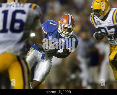 Oct 06, 2007 - Baton Rouge, Louisiana, USA - Florida's PERCY HARVIN ressemble pour l'exécution de prix après une réception au Tiger Stadium de Baton Rouge, Louisiane. (Crédit Image : © Damon Higgins/Palm Beach Post/ZUMA Press) RESTRICTIONS : USA DROITS Tabloïd OUT ! Banque D'Images