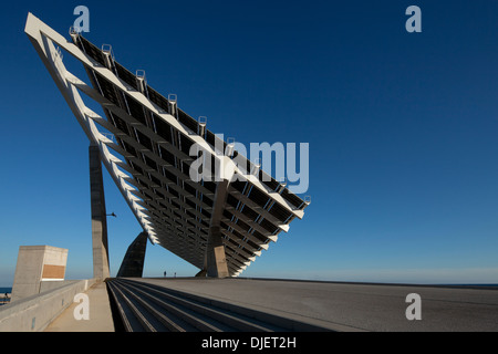 Panneau solaire, Parc del Forum, Barcelone Banque D'Images