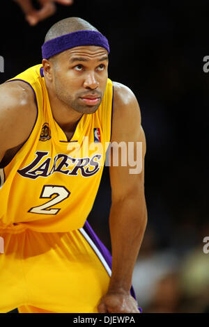 31 Oct 2007 - Los Angeles, Californie, USA - DEREK FISHER # 2 de la Los Angeles Lakers au cours d'un match contre les Rockets de Houston au Staples Center le 30 octobre 2007 à Los Angeles, Californie. Rockets ont remporté 95-93. (Crédit Image : © Ringo Chiu/ZUMA Press) Banque D'Images