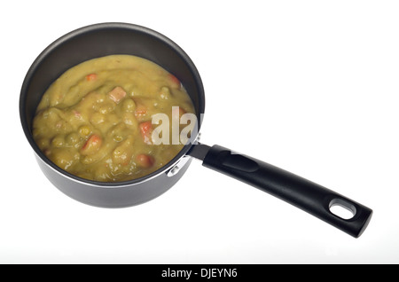 Pot de soupe aux pois cassés et jambon Banque D'Images