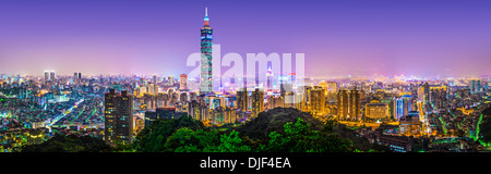 Taipei, Taïwan skyline panorama. Banque D'Images