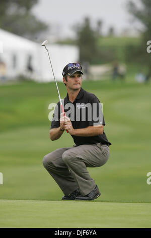 Jan 26, 2008 - La Jolla, Californie, USA - Day 3 de la Buick Invitational Golf Tournament à Torry Pines Golf Course. KEVIN STREELMAN réagir à son putt sur le 16e trou. (Crédit Image : © Sean M. Haffey/San Diego Union Tribune/ZUMA Pess) RESTRICTIONS : * DÉPART * Droits de tabloïds USA Banque D'Images