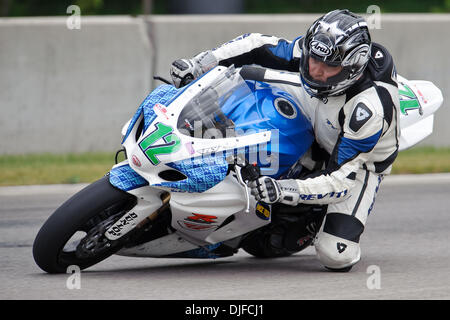 Gibson Trent (12) sur sa Gibson Motorsports Suzuki GSX-R1000 au cours de la Garde nationale pro-américain Superbike exercice pratique. AMA SuperBike Suzuki tenue à Road America Programme double, Elkhart Lake, Wisconsin. (Crédit Image : © John Rowland/ZUMApress.com) Southcreek/mondial Banque D'Images