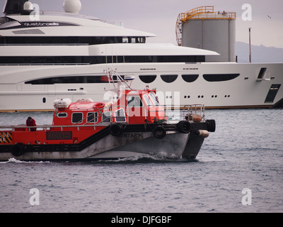 Activité au port britannique de Gibraltar dans le sud de l'Europe. Banque D'Images