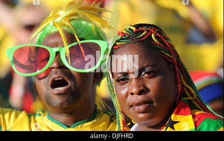 Jun 13, 2010 - Pretoria, Afrique du Sud - Fans de Ghana assister à une Coupe du Monde FIFA 2010 football match entre la Serbie et le Ghana au Loftus Versfeld, le 13 juin 2010 à Pretoria, Afrique du Sud. (Crédit Image : © Luca Ghidoni/ZUMApress.com) Banque D'Images