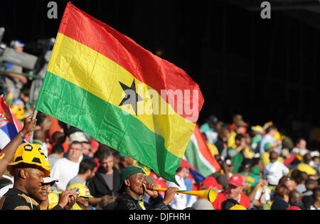 Jun 13, 2010 - Pretoria, Afrique du Sud - Fans de Ghana assister à une Coupe du Monde FIFA 2010 football match entre la Serbie et le Ghana au Loftus Versfeld, le 13 juin 2010 à Pretoria, Afrique du Sud. (Crédit Image : © Luca Ghidoni/ZUMApress.com) Banque D'Images