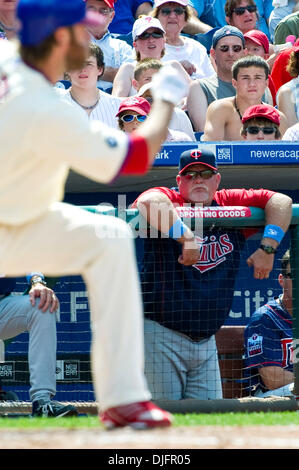 Ron Gardenhire jumeaux manager pendant le jeu entre les Twins du Minnesota vs Phillies de Philadelphie à la Citizens Bank Park de Philadelphie, PA. (Crédit Image : © Bill Guerro/ZUMApress.com) Southcreek/mondial Banque D'Images