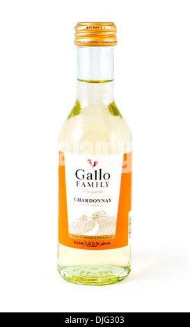 Petite bouteille de Gallo Family Vineyards Chardonnay vin blanc, USA Banque D'Images
