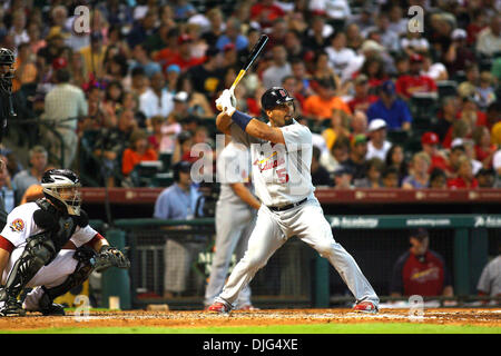 10 juillet 2010 - Houston, Texas, USA - 10 juillet 2010 : premier but, Albert Pujols (5) dans la 9e manche au bâton. Les Astros de Houston a vaincu les Cardinals de Saint-Louis 4 - 1 au Minute Maid Park, Houston, Texas..Mandatory Crédit : Luis Leyva/Southcreek Global (Image Crédit : © Southcreek/ZUMApress.com) mondial Banque D'Images