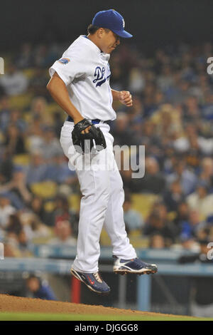 Le 22 juillet 2010 - Los Angeles, Californie, États-Unis d'Amérique - 22 juillet 2010 : les Mets de New York ont été jeu blanc par les Dodgers de Los Angeles, 2-0, au Dodger Stadium à Los Angeles, Californie. Crédit obligatoire : Andrew Fielding / Southcreek Global (Image Crédit : © Southcreek/ZUMApress.com) mondial Banque D'Images