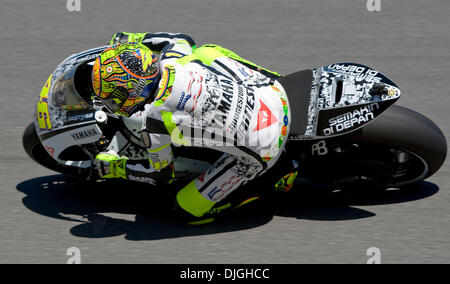 23 juillet 2010 - Monterey, Californie, États-Unis - Valentino Rossi # 46 au cours de la première session de la pratique de la Red Bull MotoGP du Grand Prix des États-Unis au Mazda Raceway Laguna Seca. (Crédit Image : © William Mancebo/ZUMApress.com) Banque D'Images