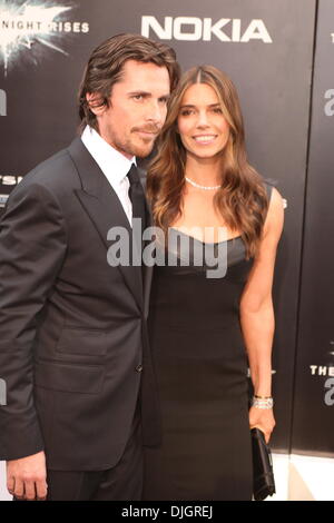 Christian Bale et épouse Sandra Blazic 'The Dark Knight Rises' New York Premiere à AMC Lincoln Square Theatre - Arrivées New York City, USA, 16.07.12 Banque D'Images