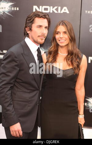 Christian Bale et épouse Sandra Blazic 'The Dark Knight Rises' New York Premiere à AMC Lincoln Square Theatre - Arrivées New York City, USA, 16.07.12 Banque D'Images
