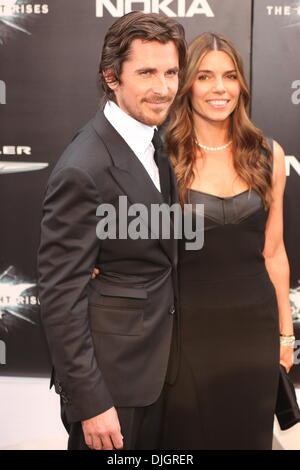 Christian Bale et épouse Sandra Blazic 'The Dark Knight Rises' New York Premiere à AMC Lincoln Square Theatre - Arrivées New York City, USA, 16.07.12 Banque D'Images