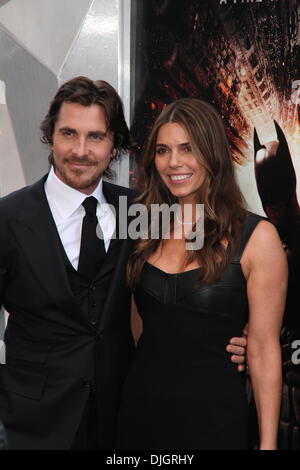 Christian Bale et épouse Sandra Blazic 'The Dark Knight Rises' New York Premiere à AMC Lincoln Square Theatre - Arrivées New York City, USA, 16.07.12 Banque D'Images
