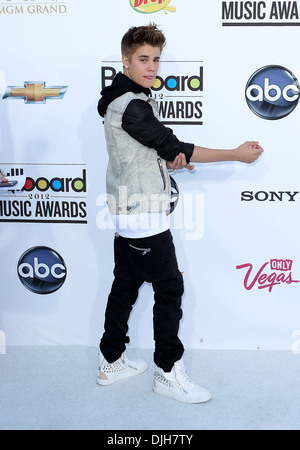 Justin Bieber 2012 Billboard Music Awards qui a eu lieu au MGM Grand Garden Arena de Las Vegas Nevada - Arrivées - 20.05.12 Banque D'Images
