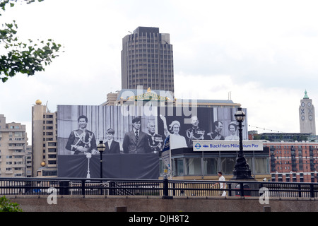 Préparatifs avant le Jubilé de diamant de Blackfriars à Londres, Angleterre- 30.05.12 Banque D'Images