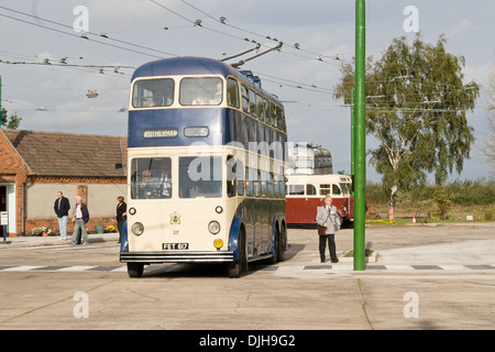 Le Musée de trolleybus Belton Road Doncaster Sandtoft South Yorkshire DN8 5SX, Angleterre Banque D'Images