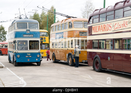 Le Musée de trolleybus Belton Road Doncaster Sandtoft South Yorkshire DN8 5SX, en Angleterre. Banque D'Images