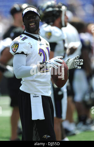 07 août 2010 - Baltimore, Maryland, États-Unis d'Amérique - Août 07, 2010 : Lardarius Webb évoluait Ravens de Baltimore (21) pendant les corbeaux camp d'entraînement à la M&T Bank Stadium à Baltimore, MD...crédit obligatoire : Russell Tracy / Southcreek Global (Image Crédit : Â© Southcreek/ZUMApress.com) mondial Banque D'Images