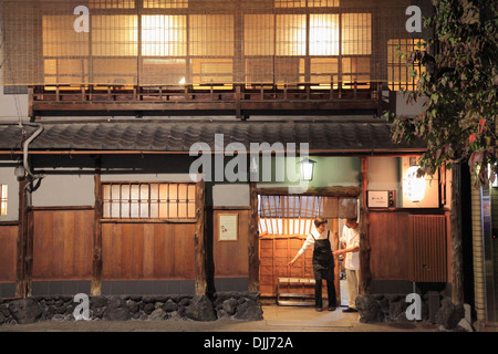 Le Japon, Kyoto, Pontocho, restaurant, Banque D'Images