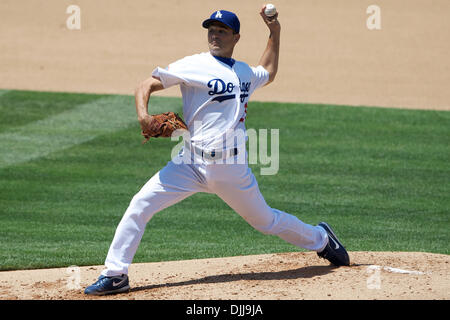 08 août 2010 - Los Angeles, Californie, États-Unis d'Amérique - 8 août 2010 : Los Angeles Dodger le lanceur partant TED LILLY (# 29), offre un emplacement dans la deuxième manche. Les Dodgers battre le tiers 8-3.Crédit obligatoire : Tony Leon / Southcreek Global (Image Crédit : © Southcreek/ZUMApress.com) mondial Banque D'Images