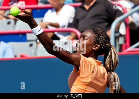 20 août 2010 - Montréal, Québec, Canada - FRANÇOISE ABANDA au cours de la jeune fille de moins de 16 ans Championnat National au Stade Uniprix, à Montréal, Québec, Canada. (Crédit Image : © Leon Switzer/global/ZUMApress.com) Southcreek Banque D'Images