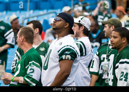 21 août 2010 - Durham, NC, États-Unis - 21 août 2010 : Jets fans soutenir leur équipe au stade Bank of America, Charlotte NC.Crédit obligatoire : Mark Abbott / Southcreek Global (Image Crédit : © Mark Abbott Global/ZUMApress.com)/Southcreek Banque D'Images