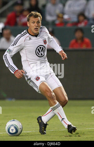 Le 29 août 2010 - Carson, Californie, États-Unis d'Amérique - D.C. United avant (# 7) ADAM CRISTMAN en action pendant la Chivas USA vs DC United match au Home Depot Center, Chivas USA a ensuite battu United avec un score de 1-0. (Crédit Image : © Brandon Parry/global/ZUMApress.com) Southcreek Banque D'Images