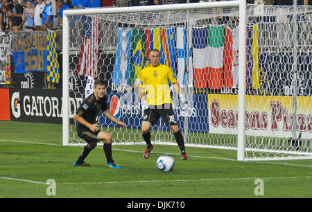 Sep 01, 2010 - Chester, Pennsylvanie, États-Unis - l'Union de Philadelphie a remporté un match amical contre le Mexique's Chivas de Guadalajara à l'équipe de soccer PPL Park, domicile de l'Union de Philadelphie. Le seul but de la victoire a été inscrit par J. McInerney de l'Union de Philadelphie. (Crédit Image : © Ricky Fitchett/ZUMApress.com) Banque D'Images