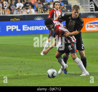 Sep 01, 2010 - Chester, Pennsylvanie, États-Unis - l'Union de Philadelphie a remporté un match amical contre le Mexique's Chivas de Guadalajara à l'équipe de soccer PPL Park, domicile de l'Union de Philadelphie. Le seul but de la victoire a été inscrit par J. McInerney de l'Union de Philadelphie. (Crédit Image : © Ricky Fitchett/ZUMApress.com) Banque D'Images