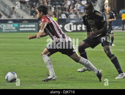 Sep 01, 2010 - Chester, Pennsylvanie, États-Unis - l'Union de Philadelphie a remporté un match amical contre le Mexique's Chivas de Guadalajara à l'équipe de soccer PPL Park, domicile de l'Union de Philadelphie. Le seul but de la victoire a été inscrit par J. McInerney de l'Union de Philadelphie. (Crédit Image : © Ricky Fitchett/ZUMApress.com) Banque D'Images